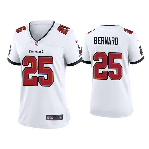 Women's Tampa Bay Buccaneers #25 Giovani Bernard White 2021 Limited Stitched Jersey(Run Small)